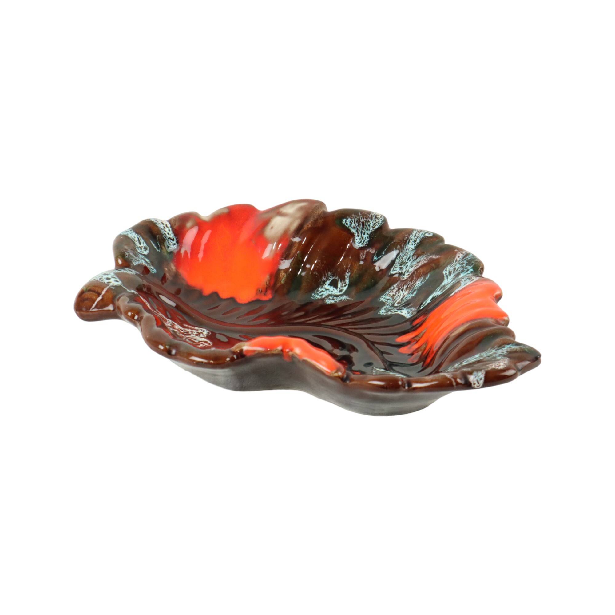 Vintage Fruit Bowl in the Shape of a Leaf Vallauris France