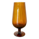 Large amber vase from the 1960s.