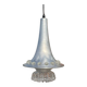 Space Age silver aluminium hanging lamp