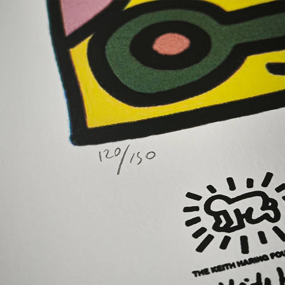 1990s Keith Haring Limited Edition Lithograph Numbered in Pencil.