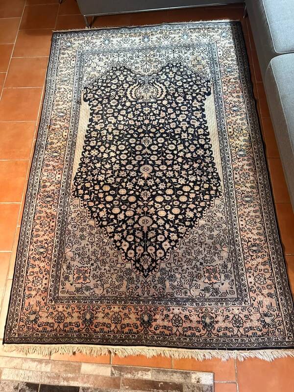 Large blue Persian carpet