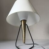 Lampe métal et laiton design 1960