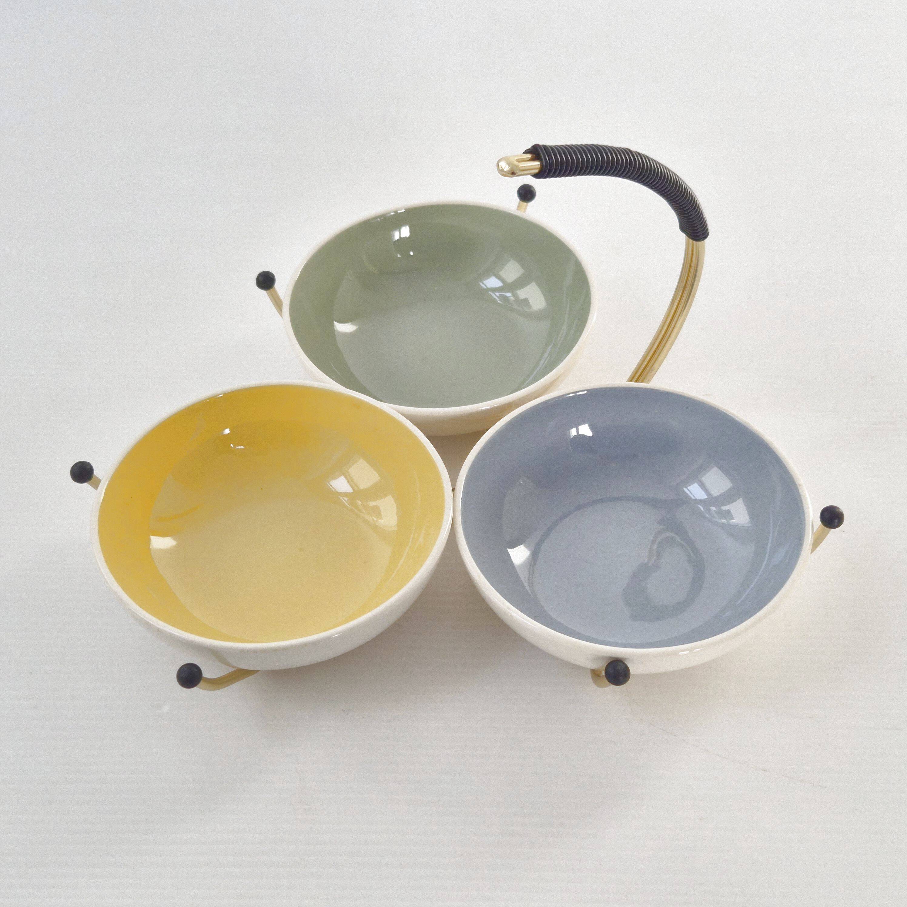 "charlotte" vintage ceramic aperitif server villeroy & boch 1960 retro