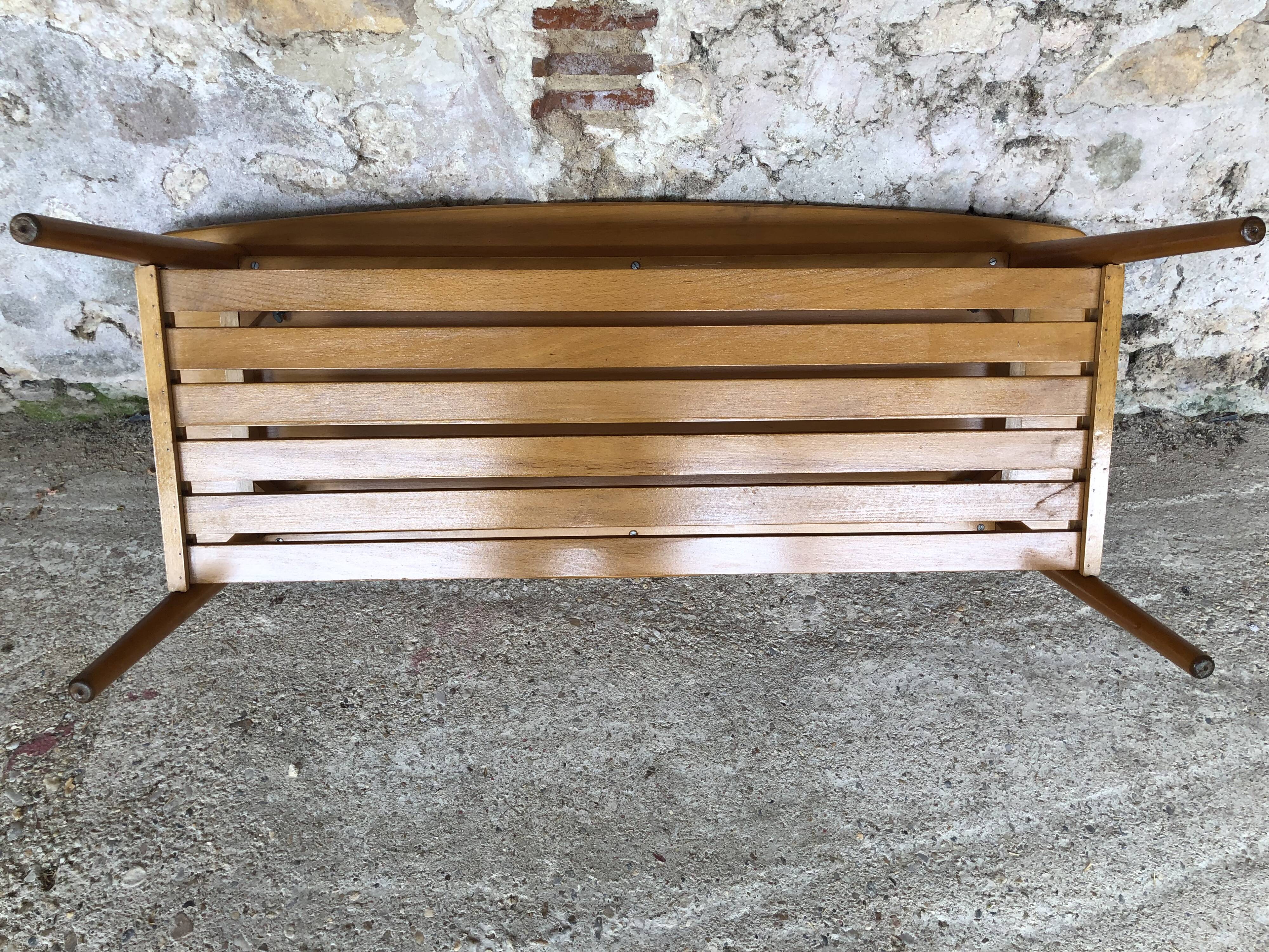 Scandinavian teak coffee table in the 70s