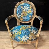 Pair of Louis XVI style armchairs