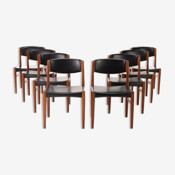 Set of 8 dining chairs by Grete Jalk for Glostrup Møbelfabrik, Denmark 1960s