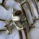 Vintage silver metal dachshund knife holder