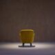 Vintage yellow velvet armchair, France 1960s