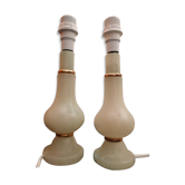 Pieds de lampe en albatre