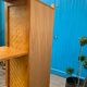 Bamboo cabinet woven and modular pine vintage 1960