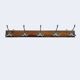 Vintage wooden wall coat rack - 5 hooks