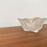 Vintage heavy floral glass bowl from Walther Glas, 1970s.