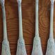 9 silver-plated Art Nouveau forks 1900-1920 with daisy decoration