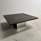 Table basse en pierre et acier par Draenert, années 1970