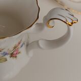 Royal Albert English porcelain set of 2 cups, saucers, and milk jug.