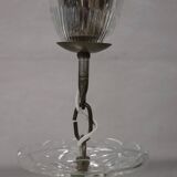 Vintage Clear Murano Glass Chandelier, 1980s