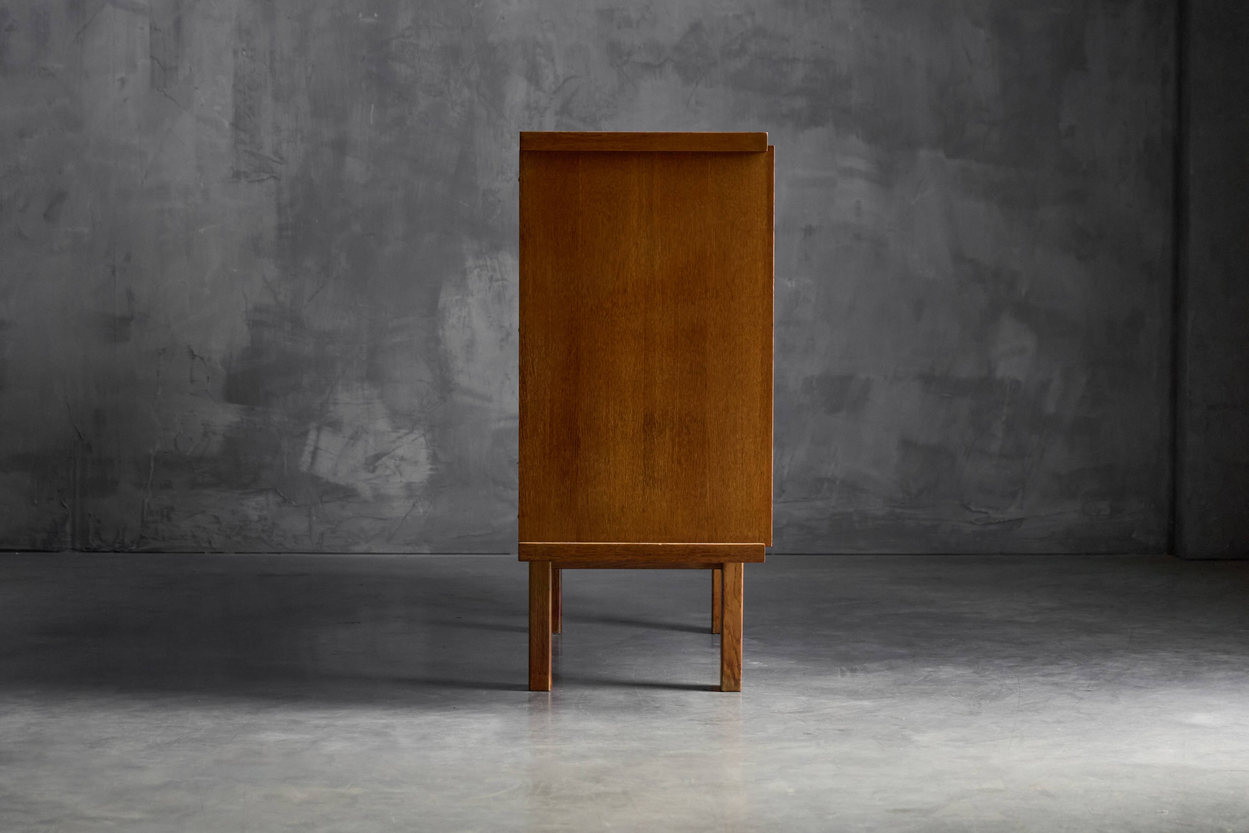 Brutalist Oak Cabinet, Belgium, 1960s