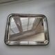 Large silver-plated metal serving platter Christofle Gallia collection