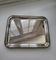 Large silver-plated metal serving platter Christofle Gallia collection