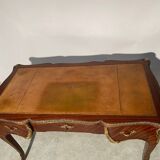 Louis XV style mahogany veneer flat desk