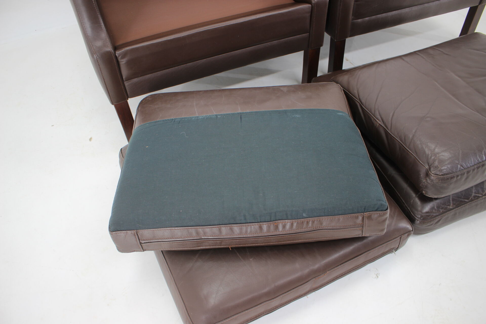 1970s pair of leather armchairs,denmark