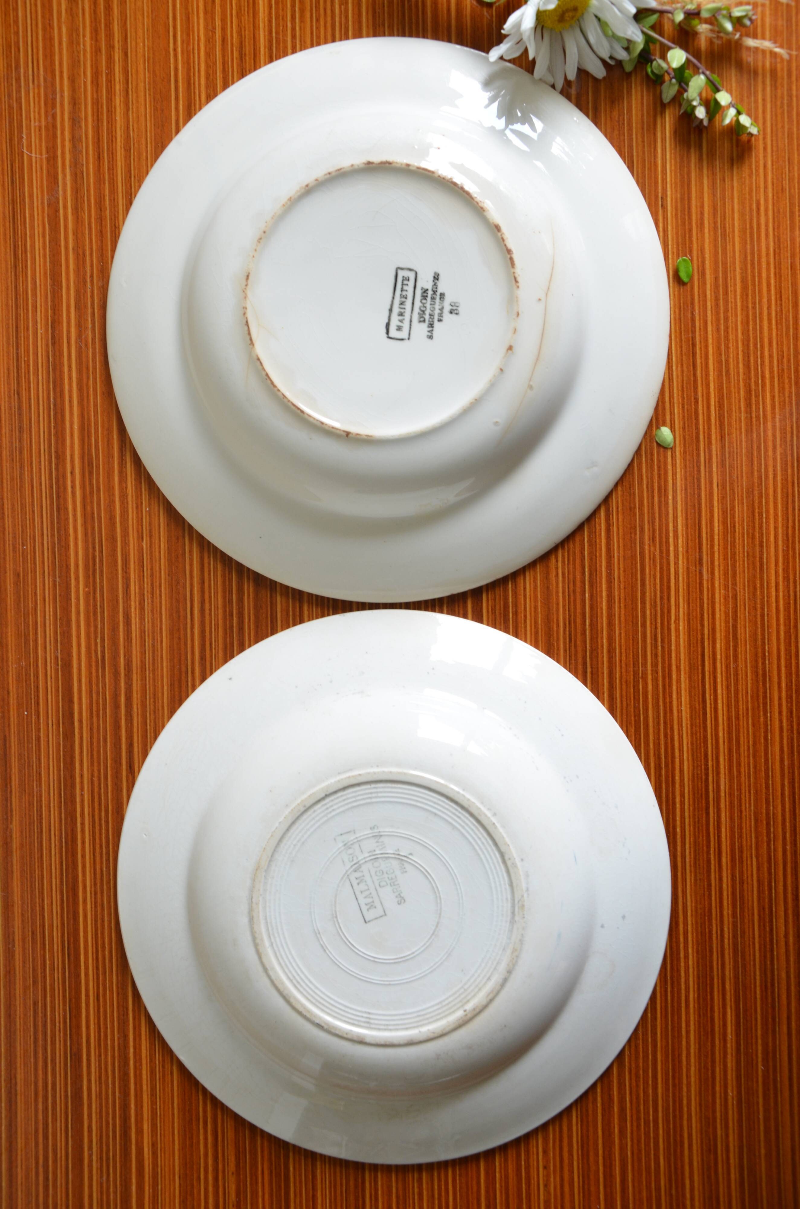 Lot of 2 plates Digoin and Sarreguemines