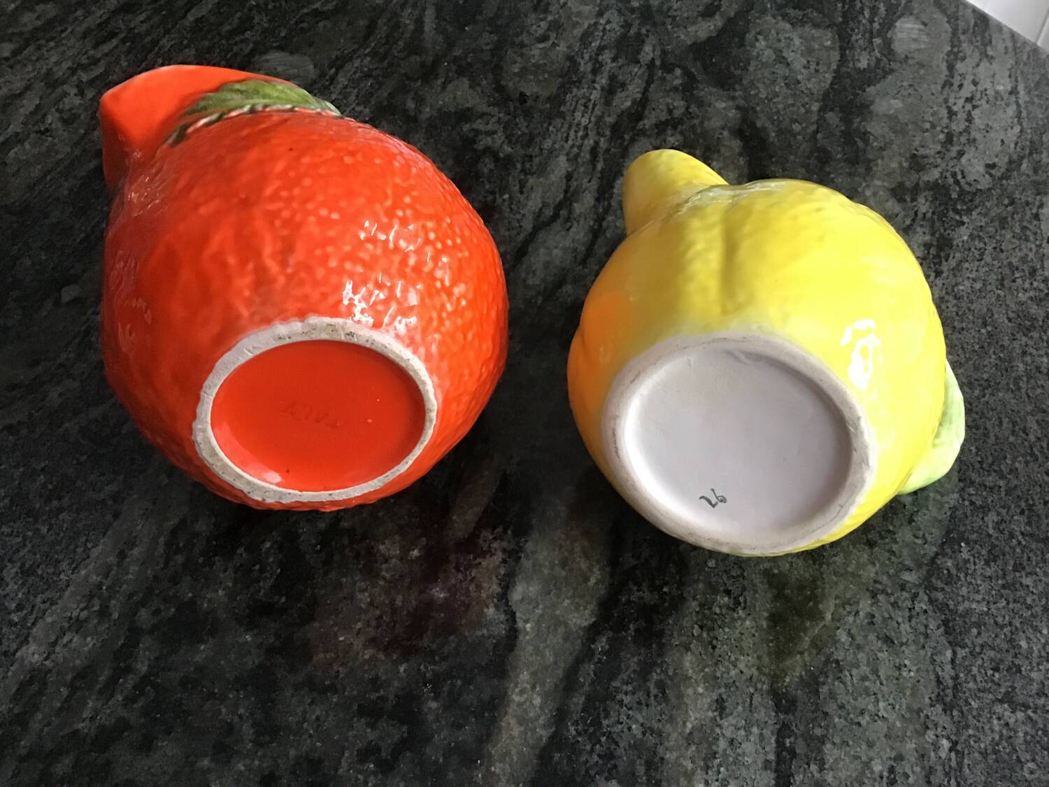 2 lemonade pitchers in slushie: mandarin and lemon