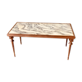 Table basse en marbre et laiton 1960