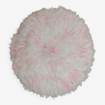 Juju hat blanc moucheté rose pâle de 80 cm