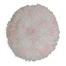 Juju hat blanc moucheté rose pale de 80 cm