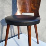 Pair of Dove chairs • Baumann • Black faux leather