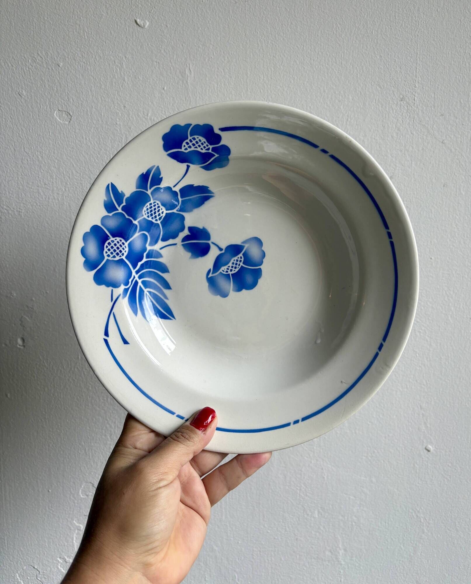 Set of 8 vintage deep plates, Edmond de Saint Amand -