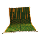 Moroccan Berber handmade rug – 300x200 cm – green and yellow wool