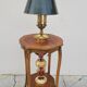 Selette pedestal side table Louis XV style with decorated marquetry and rosewood - 1900s