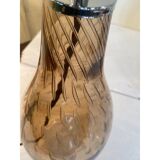 Pair of Contemporary Fumè Table Lamps Murano Glass