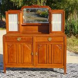 Art Deco sideboard with 2 cabinets and mirror