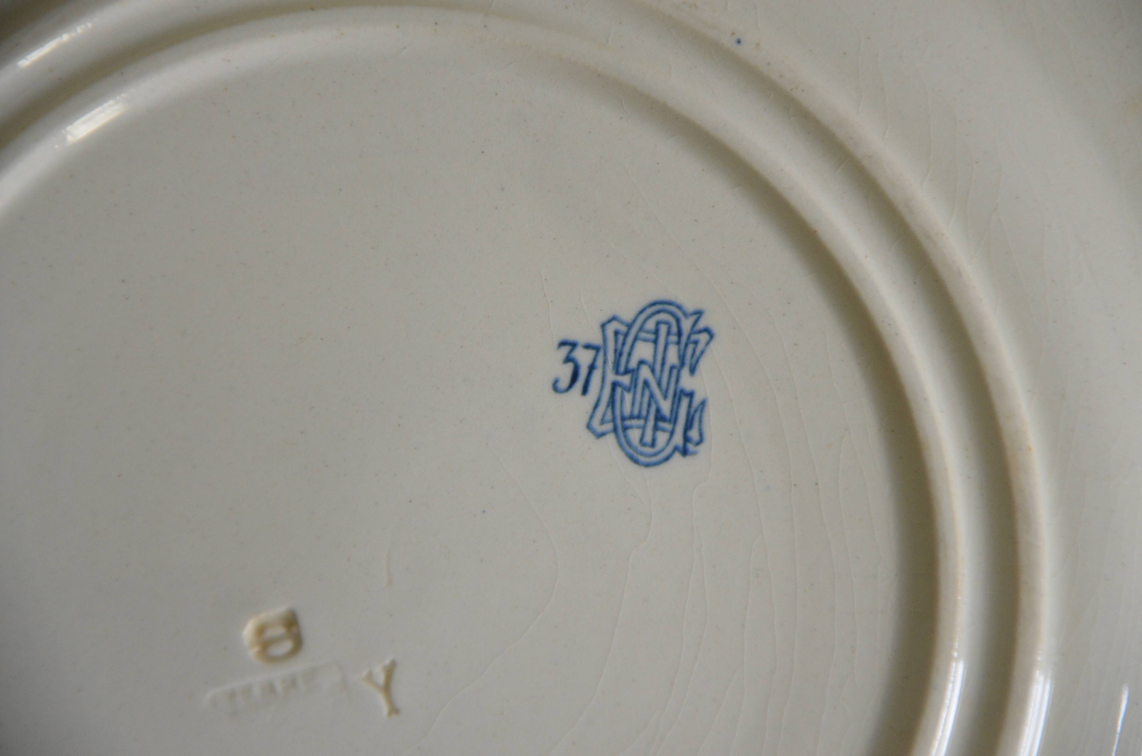 Plate from the Gien factory in iron earth