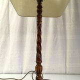 Solid wood-laying lamp turned - 60s