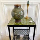 Vase ball glazed pottery signed