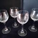 4 Grands verres à vin cristal  taillé