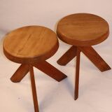 Pierre Chapo's pair of S31 stools