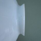 Suspension with serrated opaline lampshade