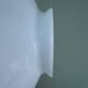 Suspension with serrated opaline lampshade