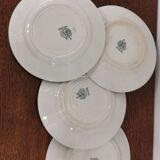Set of 4 flat plates Terre de Fer Moulin des loups and WILBUR hamages