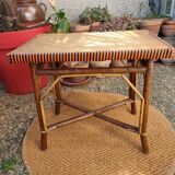 Vintage rattan coffee table