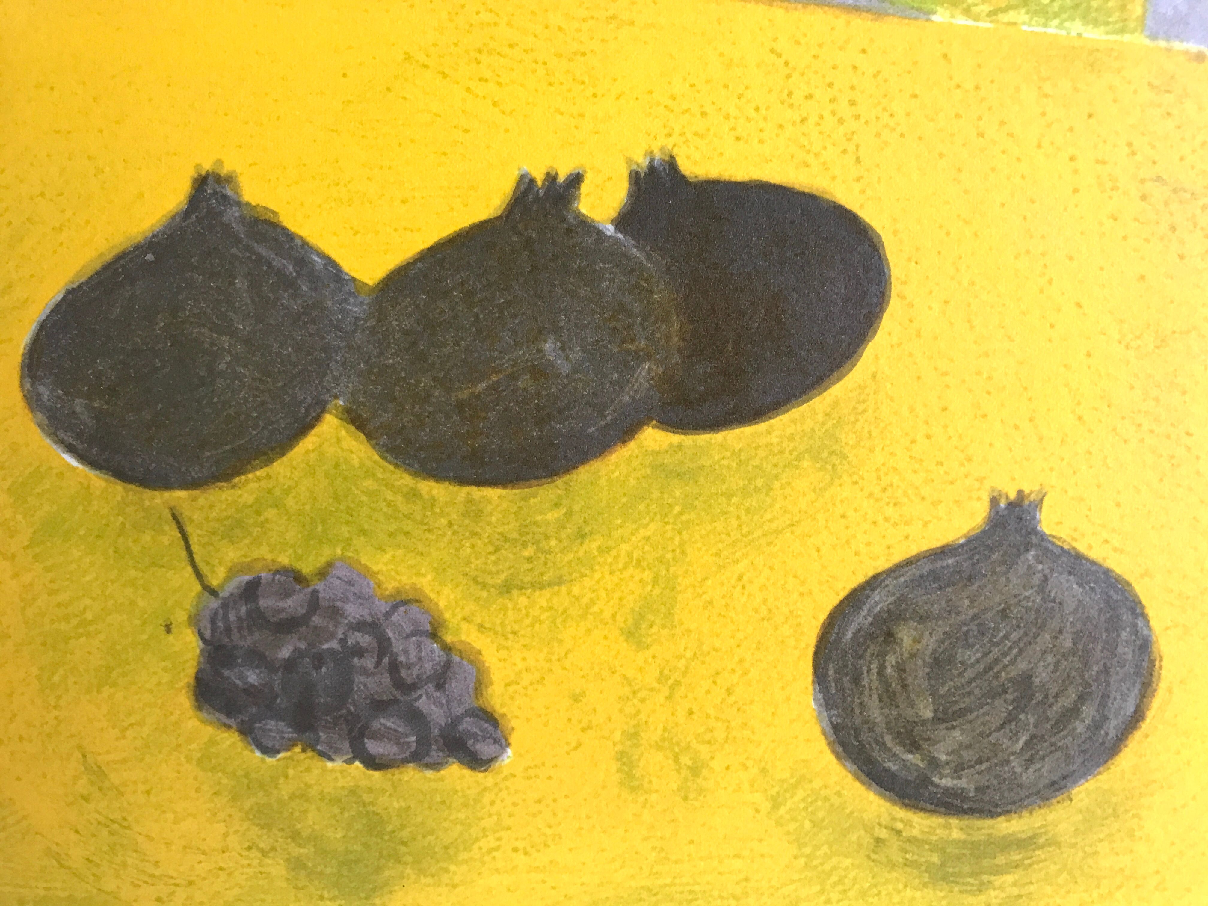 Original lithograph by Pierre Boncompain, Earthly Nourishments I, 1990