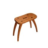 Torsten Claesson stool, pine, suede 1950.