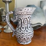 Pitcher Jean Austruy ceramic Vallauris gray black white