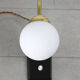 Mid-century Table Lamp in Brass & Opaline