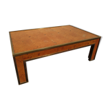 Coffee table magnifier to elm and brass year 1970